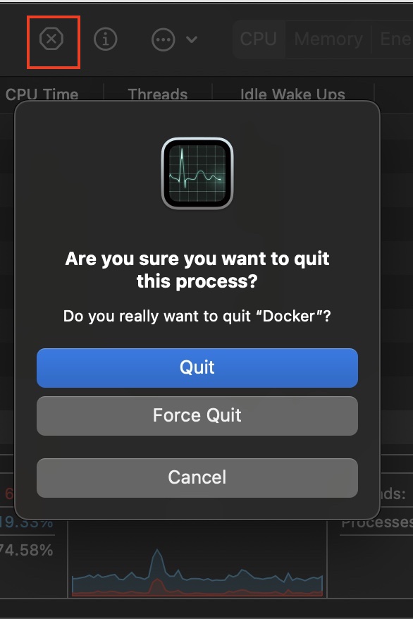 Force Quit Docker Mac